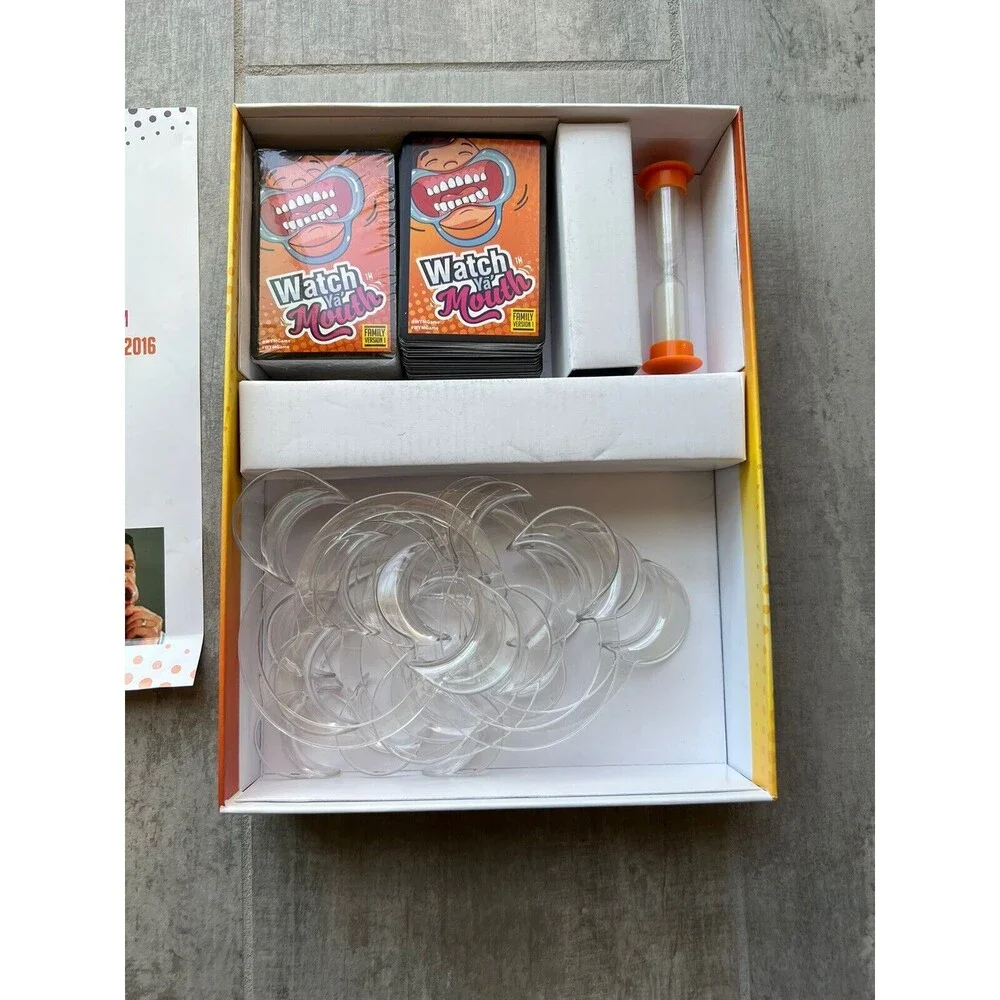 Watch Ya Mouth Family Party Card Funny Board Game NEVER USED KickStarter Play